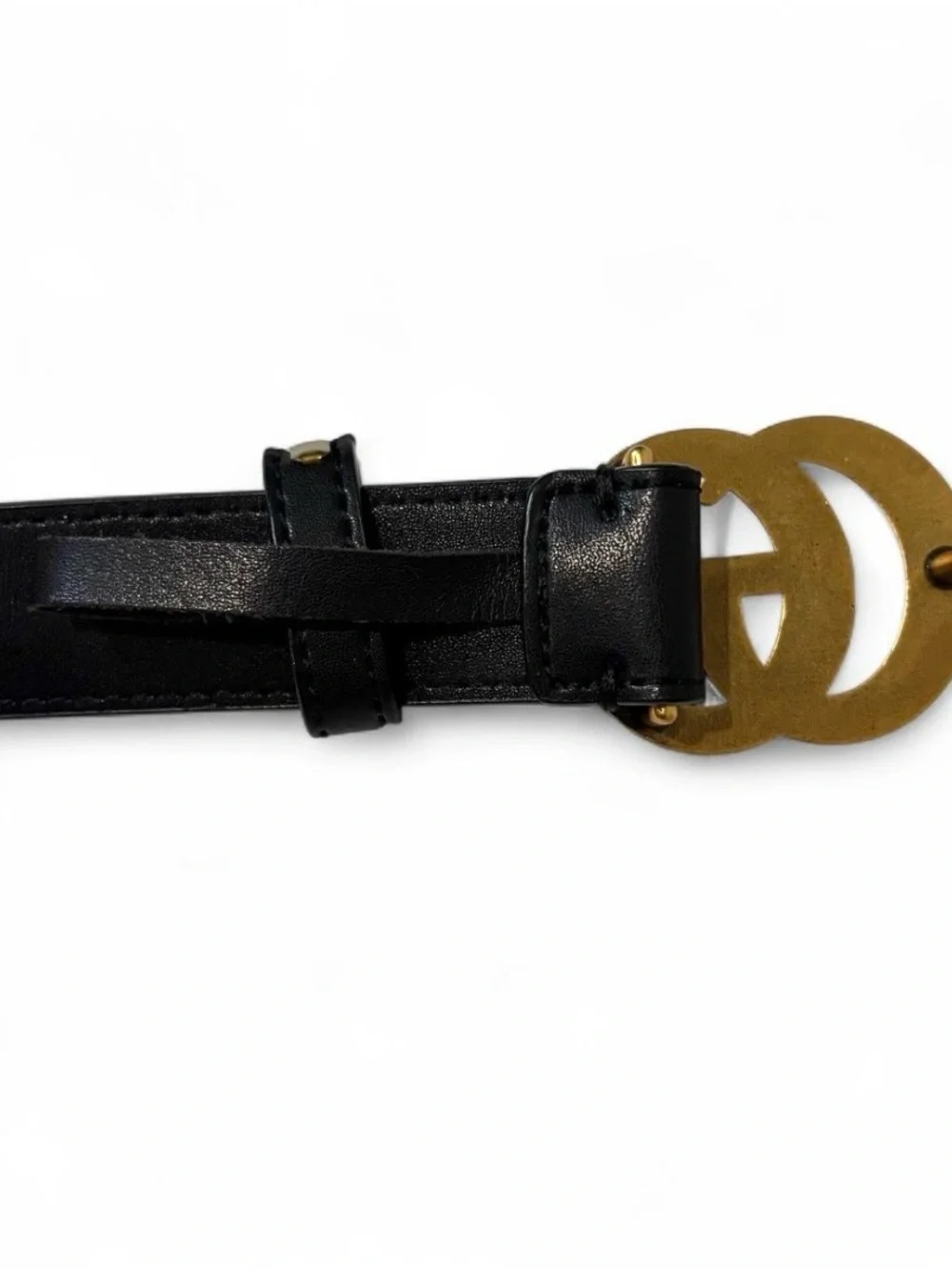 Gucci GG Marmont Black Leather Belt Buckle Sz 95/38 Made In Italy